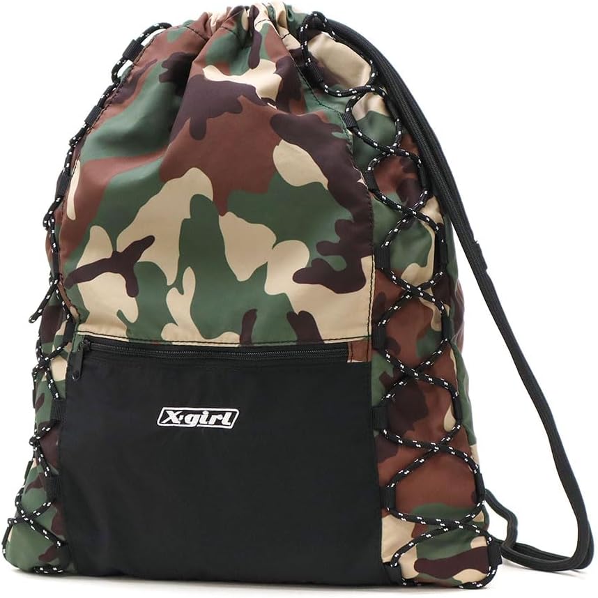 新品　エックスガール　X-girl KNAPSACK ナップサック　XG クロ エックスガール X-girl ナップサック [105252053009 SU25